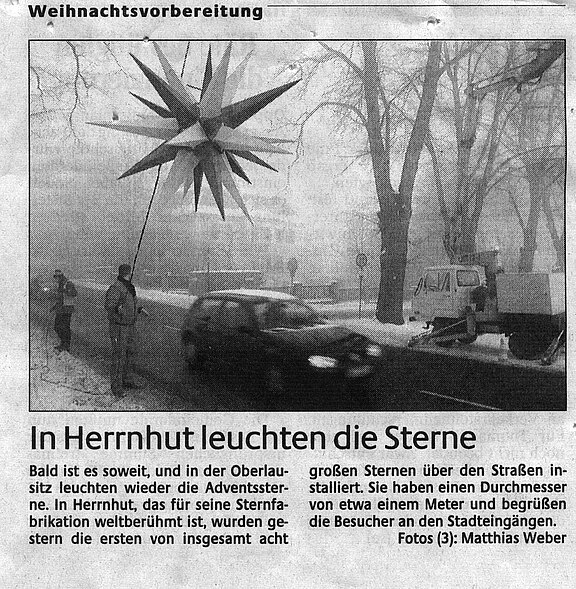 In Herrnhut leuchten die Sterne